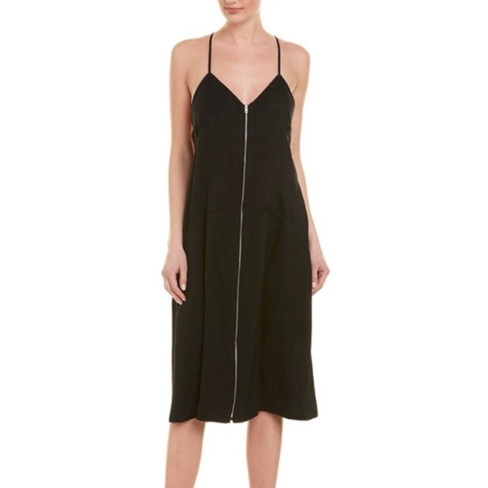 NWT Rag & Bone Milly Black Parachute Shift Dress Zipper Spaghetti Strap LBD Sz 4